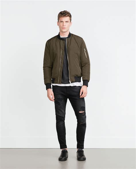 zara mens bomber jacket|Mens Bomber and Casual Jackets 